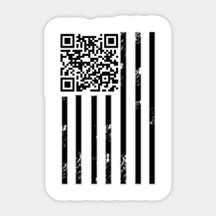 Trump Dance QR with America Flag Sticker